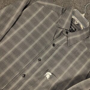Michigan State University Black Plaid Button Up Shirt Antigua NCAA Mens M